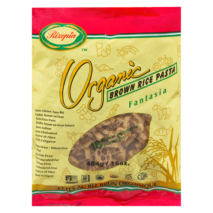 Organic Brown Rice Pasta - Fantasia - 454 g