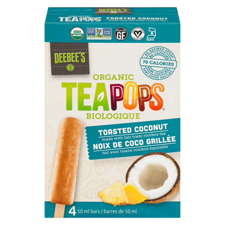 Organic TeaPops - Toasted Coconut - 4 x 50 ml