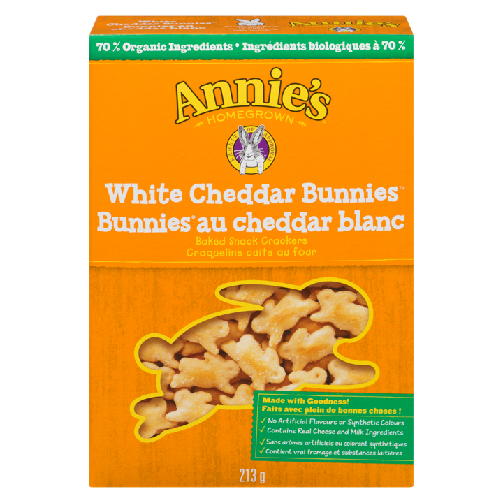 Baked Snack Crackers - White Cheddar Bunnies - 213 g