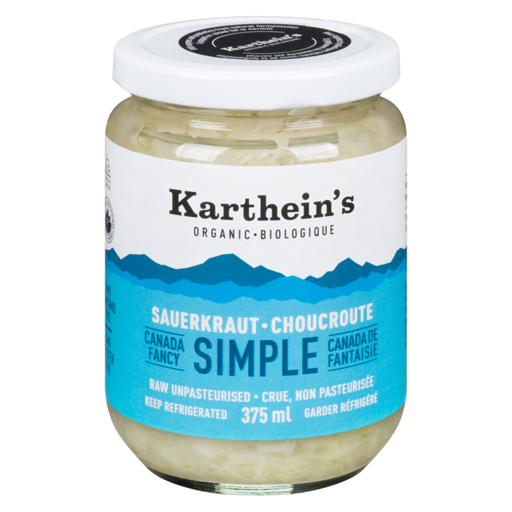 Raw Unpasteurized Sauerkraut - Simple - 375 ml