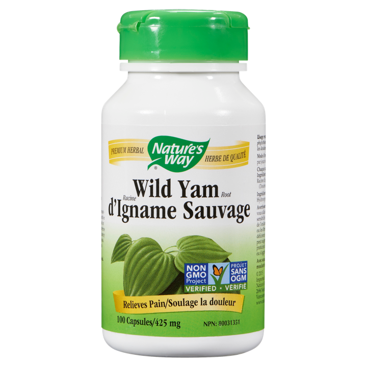 Wild Yam Root - 425 mg - 100 capsules