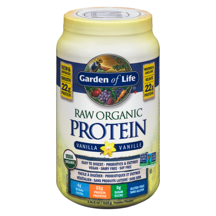 Raw Organic Protein - Vanilla - 624 g