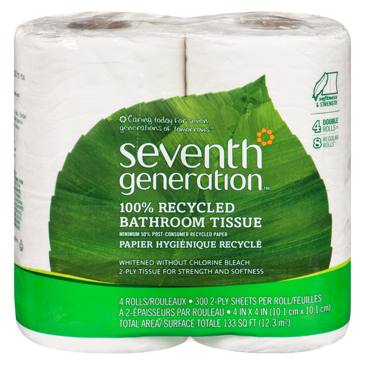 100% Recycled Bathroom Tissue - 4 count