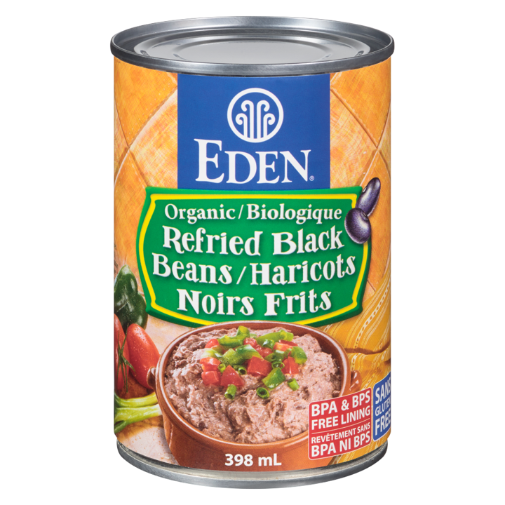 Refried Black Beans - 398 ml