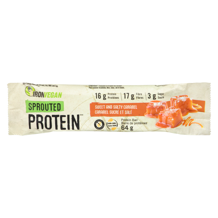 Sprouted Protein Bar - Sweet and Salty Caramel - 64 g