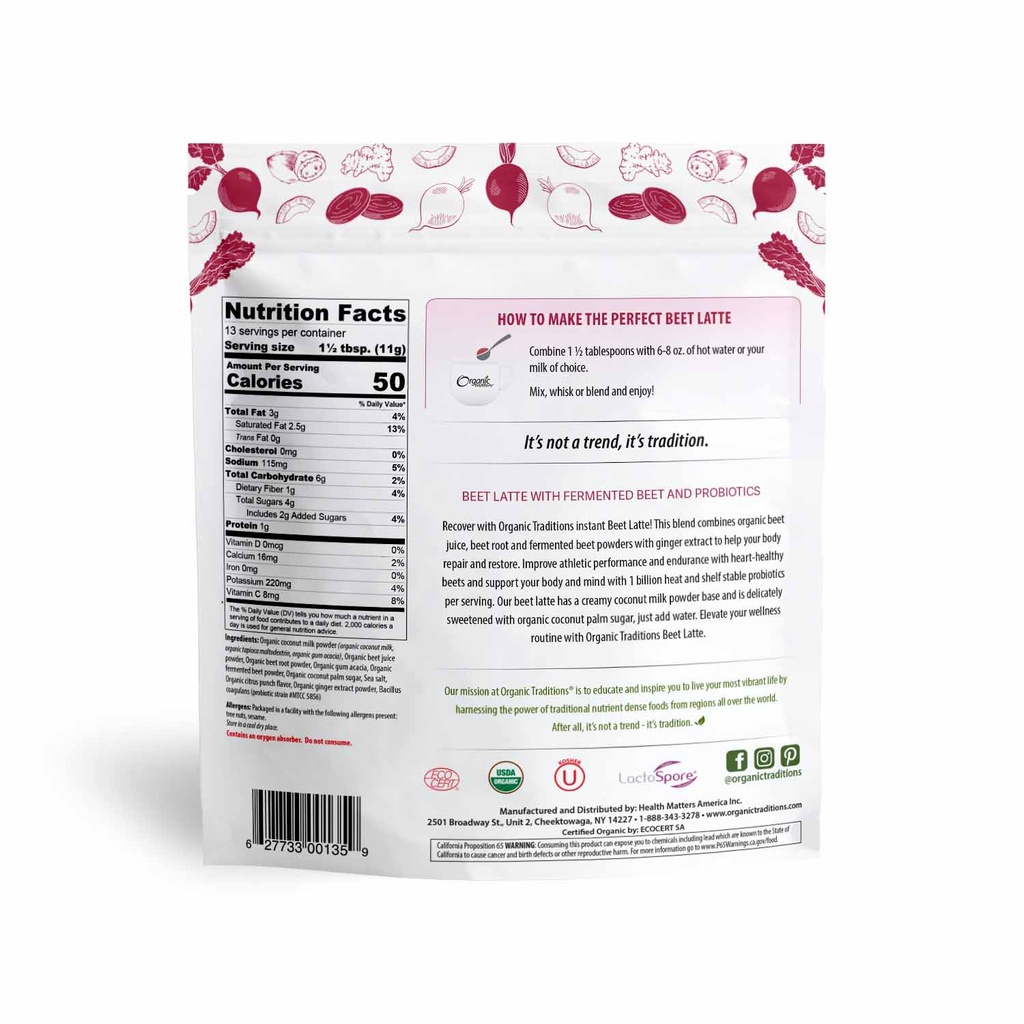 Probiotic Beet Latte - 150 g