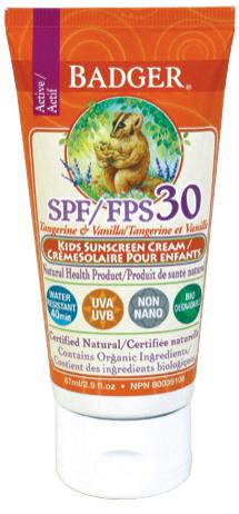 Natural Mineral Sunscreen Cream - SPF 30 Tangerine &amp; Vanilla Kids