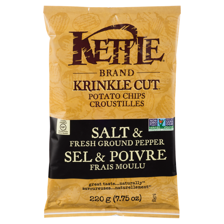 Krinkle Cut Potato Chips - Salt &amp; Fresh Ground Pepper