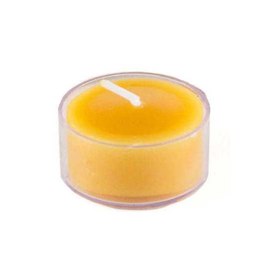 Beeswax Tealight Candle Clear Cup