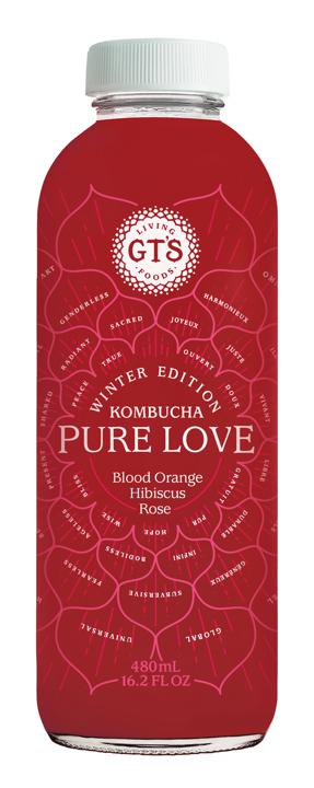 Pure Love Kombucha - Blood Orange Hibiscus Rose