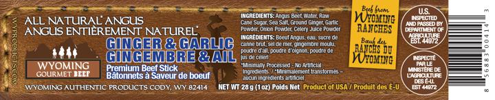 Ginger &amp; Garlic Premium Angus Beef Stick
