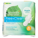 Free &amp; Clear Chlorine-Free Pads - Overnight Maxi Pads with Wings