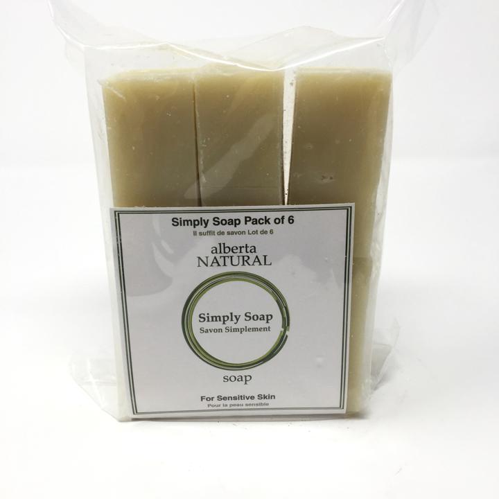 Natural Soap Bar - Simply Unscented 6 Pack