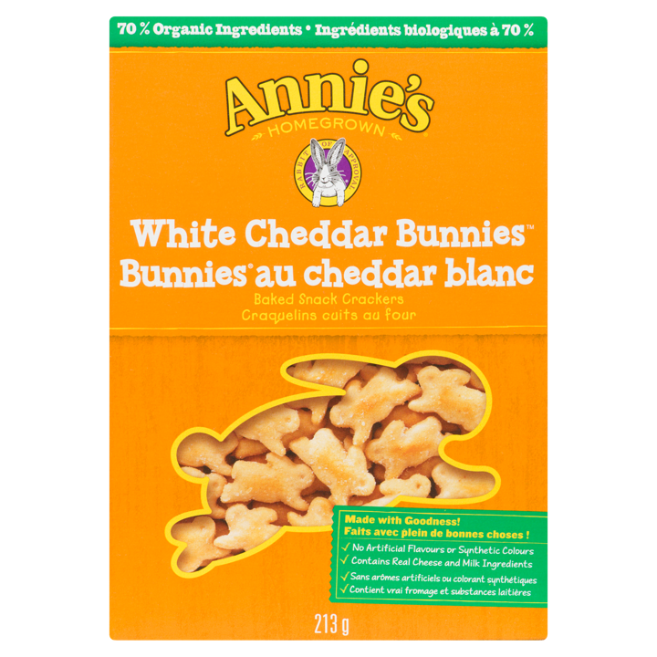 Baked Snack Crackers - White Cheddar Bunnies