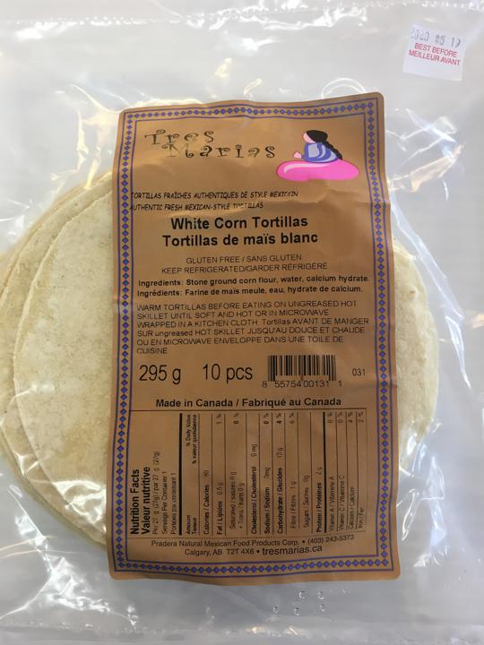 Tortilla - White Corn 6 inch