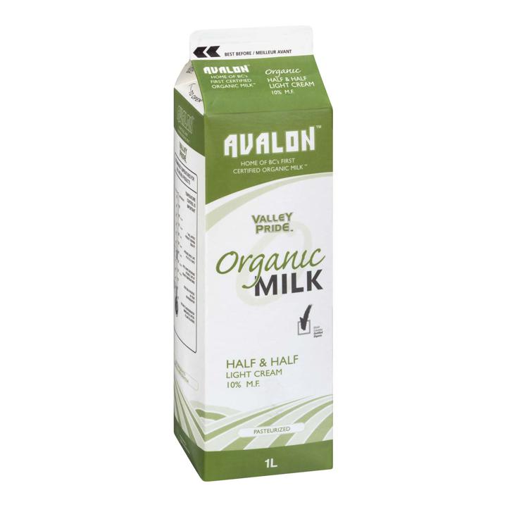Organic Milk Half &amp; Half Light Cream