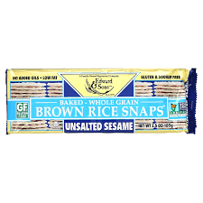 Brown Rice Snaps - Unsalted Sesame Baked 