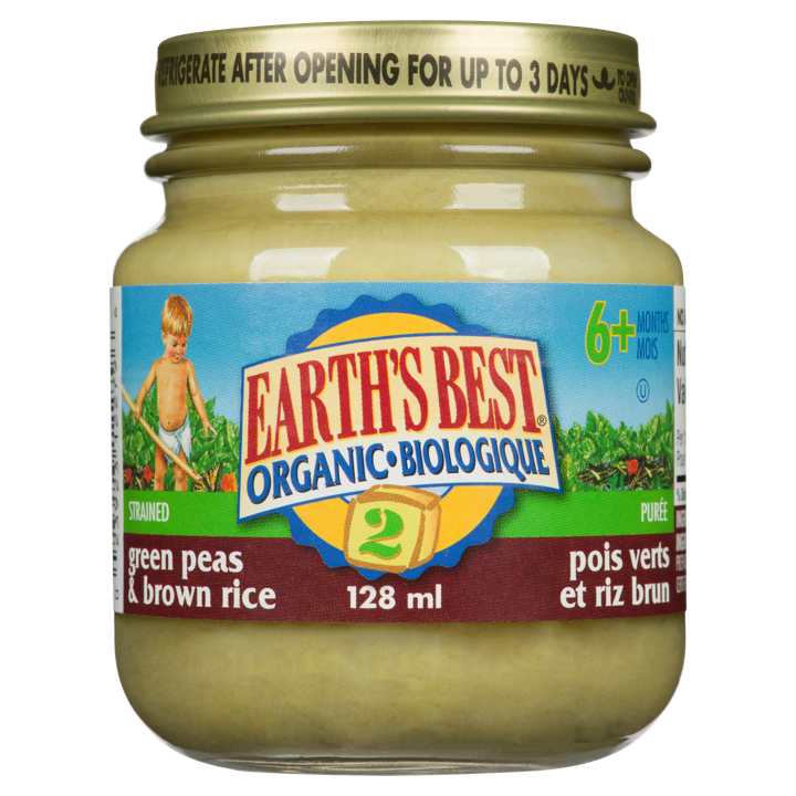 Organic Baby Food - Peas &amp; Brown Rice 6+ months