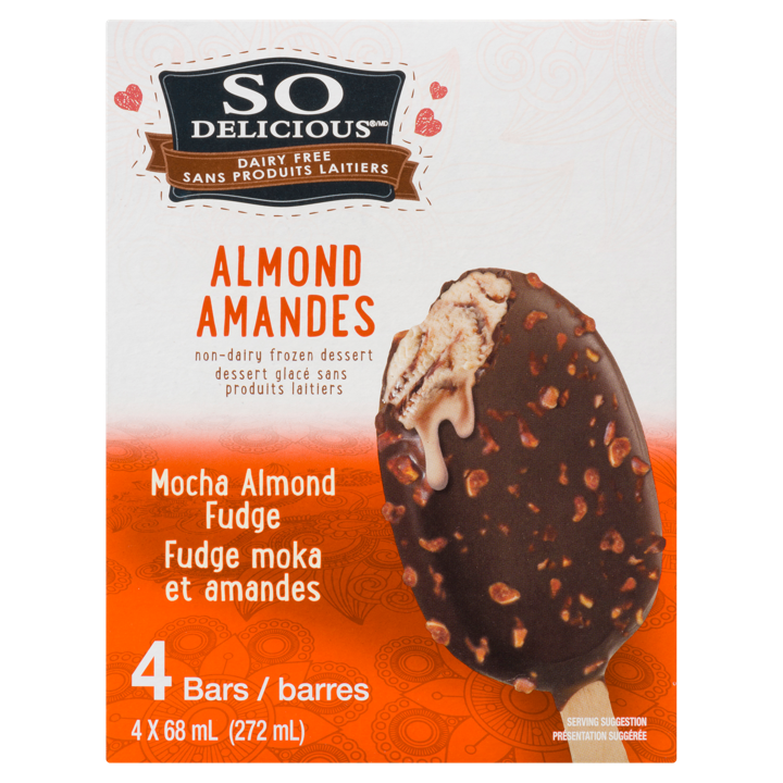 Almond Non-Dairy Frozen Dessert Bars - Mocha Almond Fudge