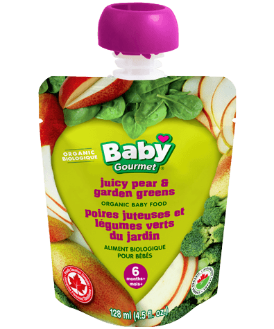 Organic Baby Food - Juicy Pear &amp; Garden Greens 6+ months