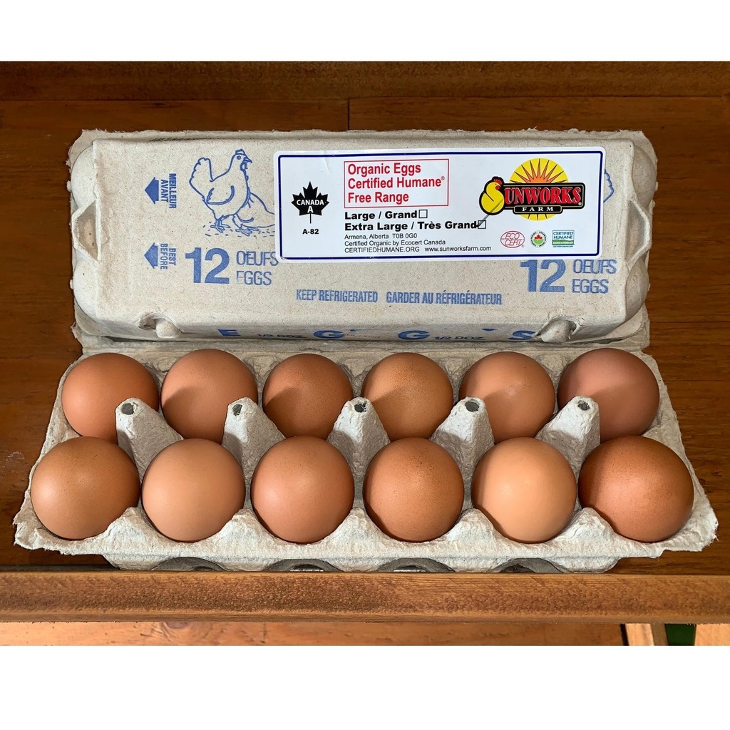 Organic Extra Large Free Range Eggs