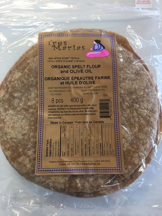 Tortilla - 100% Spelt Flour 11 inch