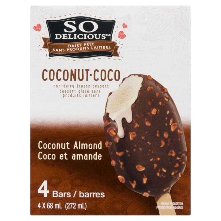 Coconut Milk Non-Dairy Frozen Dessert Bars - Coconut Almond