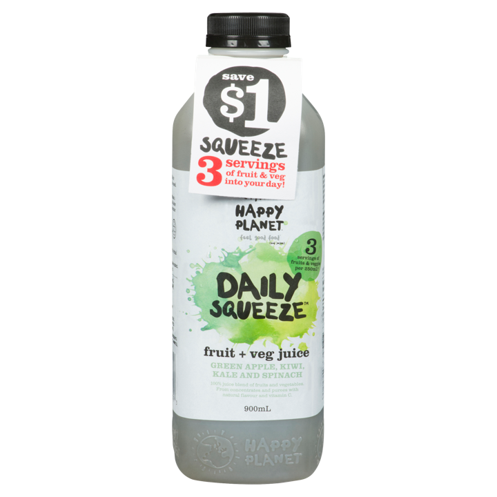 Daily Squeeze Fruit + Veg Juice - Green Apple, Kiwi, Kale and Spinach