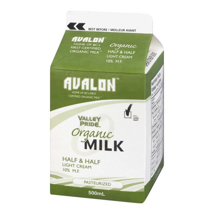 Organic Milk Half &amp; Half Light Cream