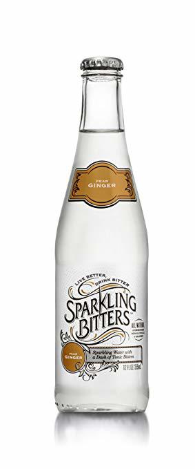 Sparkling Water with a Dash of Tonic Bitters - Pear Ginger