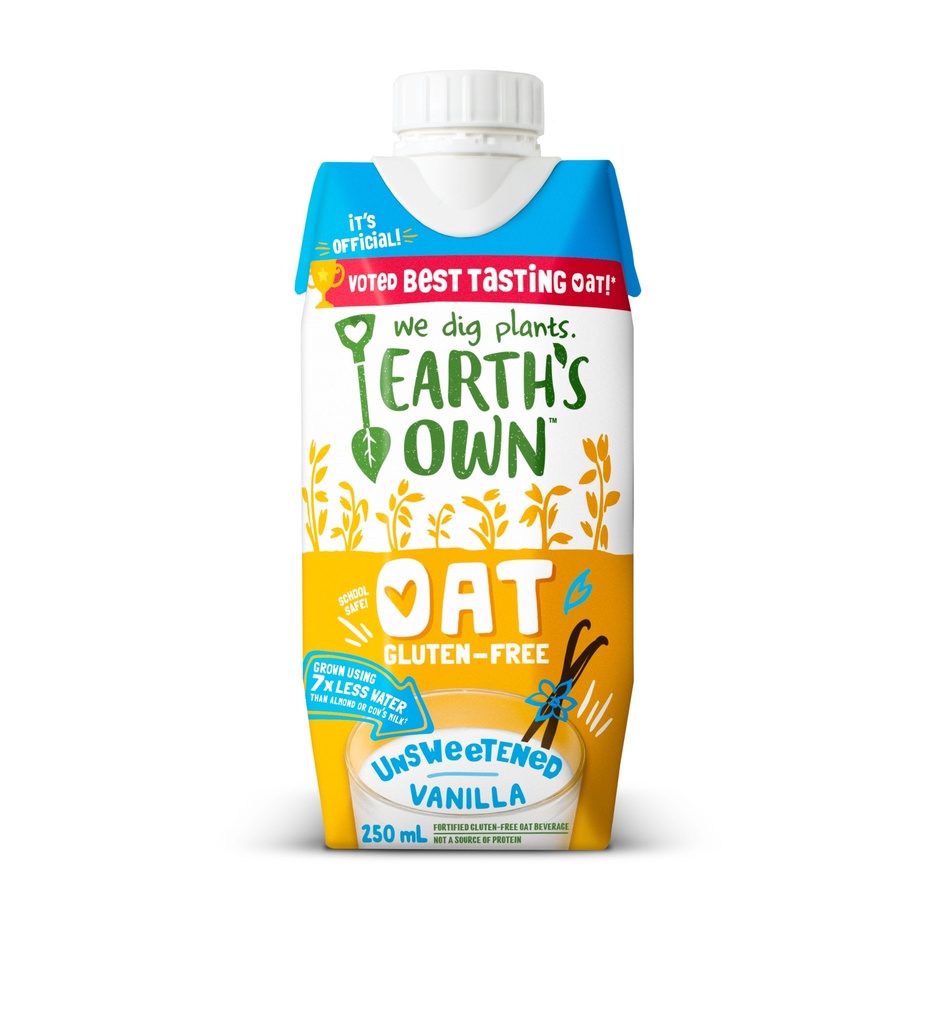 Fortified Gluten-Free Oat Beverage - Unsweetened Vanilla 250 ml