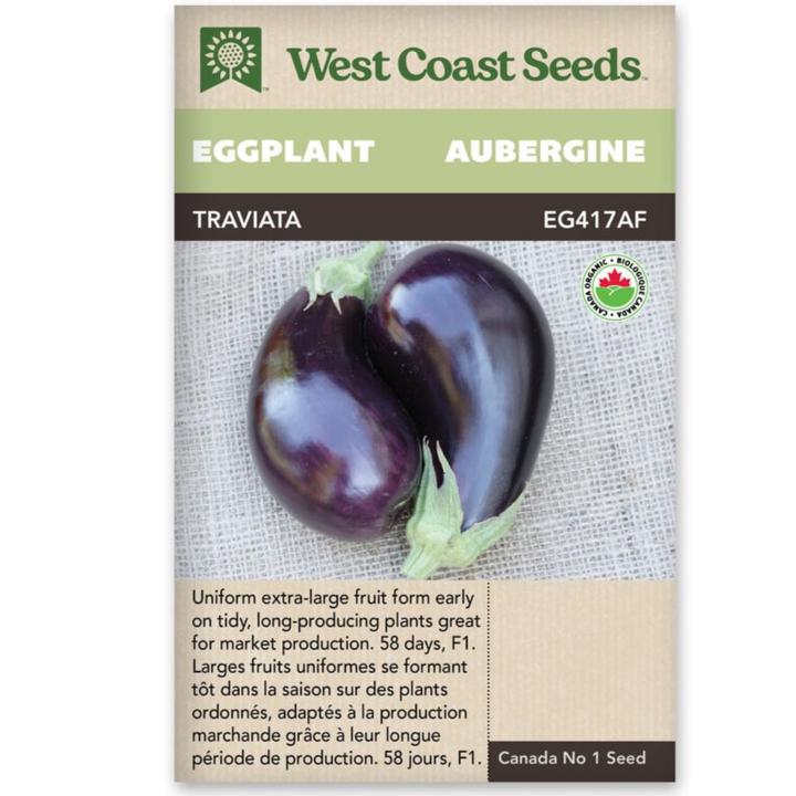 Seeds - Traviata Eggplant Certified Organic