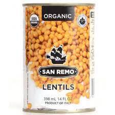 Canned Lentils Organic