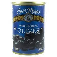 Whole Black Ripe Olives