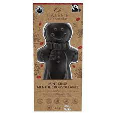 Gingerbread Man - Dark Chocolate with Mint Crisp