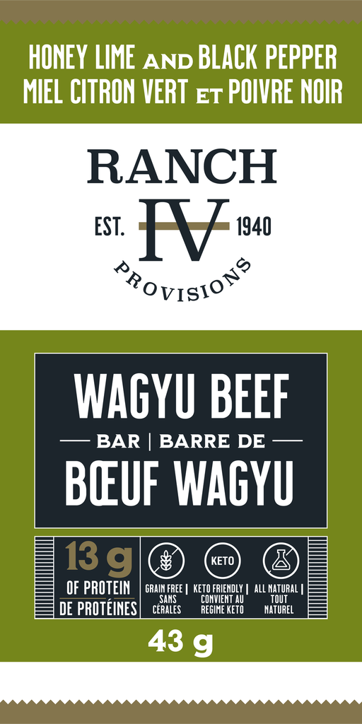 Honey Lime and Black Pepper Wagyu Beef Bar