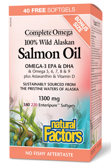 Wild Alaskan Salmon Oil 1300 mg Complete Omega