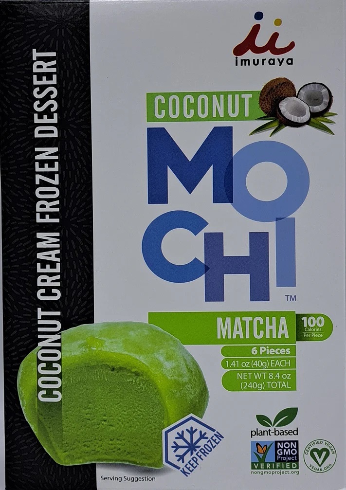 Matcha Coconut Mochi Ice Dessert 