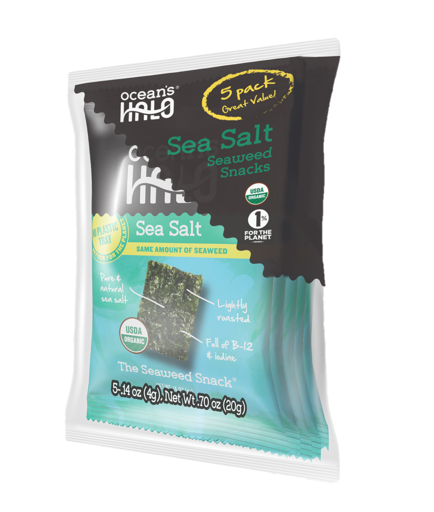 Plastic Tray-Free Sea Salt Seaweed Snacks Org