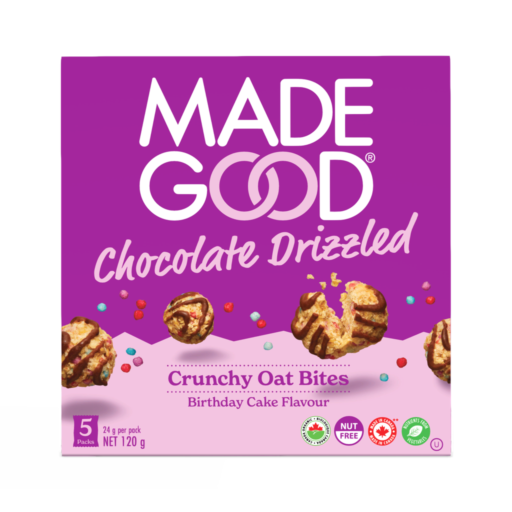 Chocolate Drizzle - Crunchy Oat Bites - Birthday Cake Flavour Org Pack