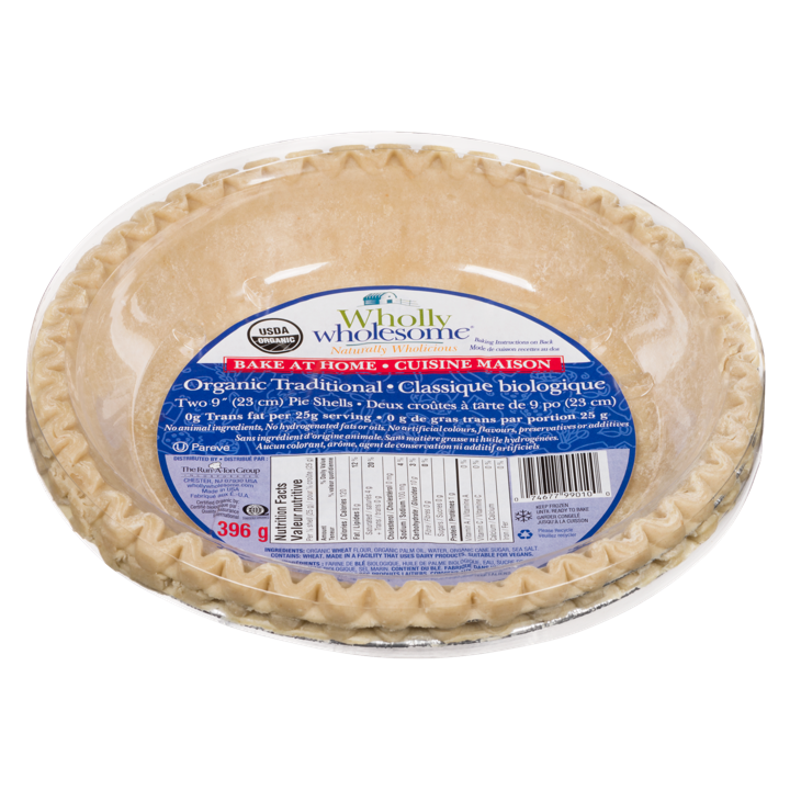 Organic 9&quot; Pie Shells - Traditional - 2 count