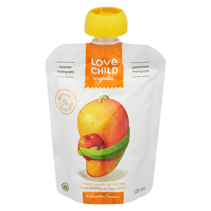 Organic Puree - Apples Mangoes 6+ months - 128 ml