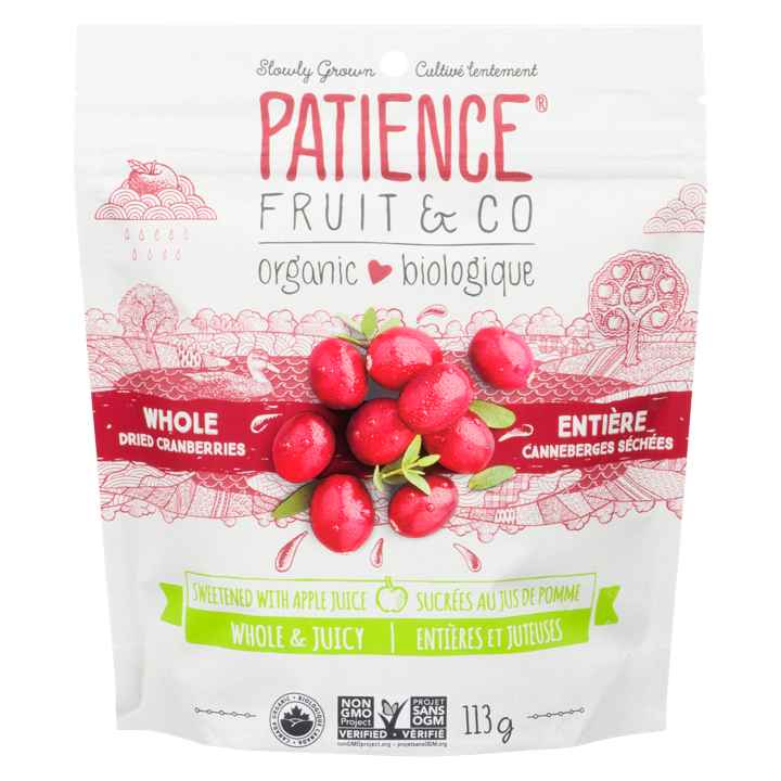 Whole Dried Cranberries - Sweetened with Apple Juice - 113 g