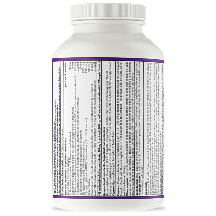 Advanced B Complex - 602 mg - 180 veggie capsules