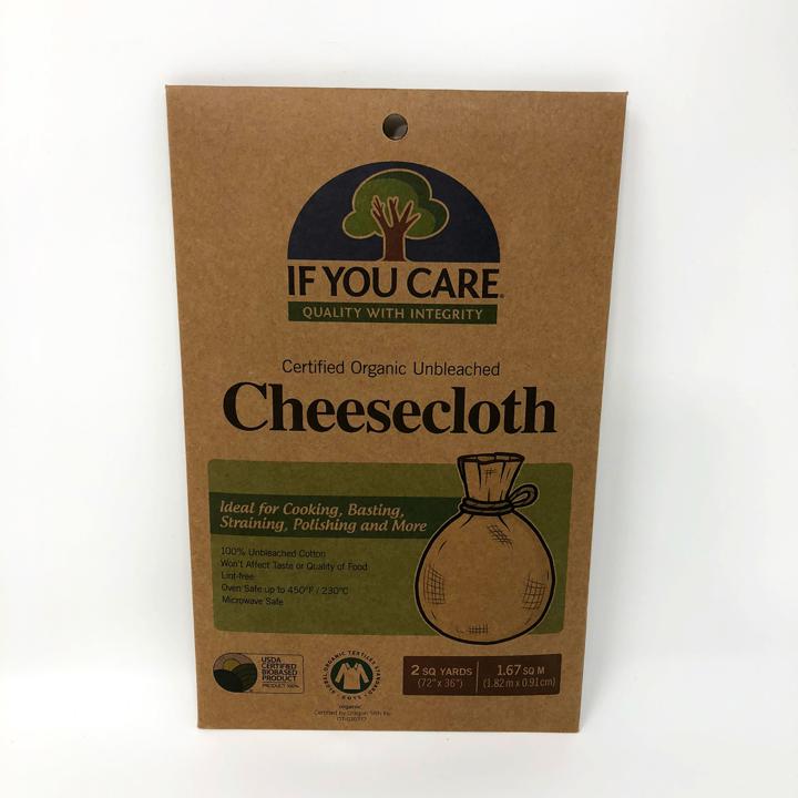 Certified Organic Unbleached Cheesecloth 1.67 sq m