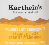 Raw Unpasteurized Sauerkraut - Carrots &amp; Ginger