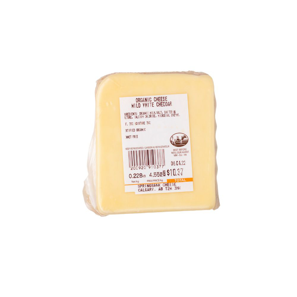 Cheese Cheddar Mild White Org