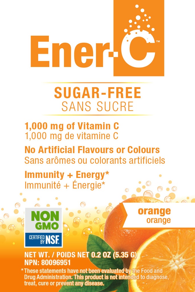 Vitamin C Effervescent Powdered Drink Mix Sugar-Free - Orange 1,000 mg