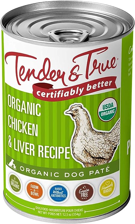 Organic Chicken &amp; Liver Dog Food Wet