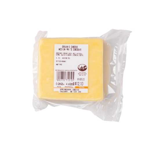 Cheese Cheddar Med White Org